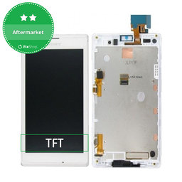 Sony Xperia L C2105 - LCD zaslon + steklo na dotik + okvir (White) - 78P5320002N Genuine Service Pack