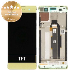 Sony Xperia XA F3111 - LCD zaslon + steklo na dotik + okvir (Lime Gold) - 78PA3100020, 78PA3100070 Genuine Service Pack