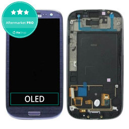 Samsung Galaxy S3 i9300 - LCD zaslon + zaslon osjetljiv na dodir + okvir (Pebble Blue) OLED