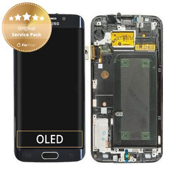 Samsung Galaxy S6 Edge G925F - LCD zaslon + zaslon osjetljiv na dodir + okvir (crni safir) - GH97-17162A, GH97-17317A, GH97-17334A Originalni servisni paket