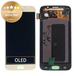 Samsung Galaxy S6 G920F - LCD zaslon + zaslon osjetljiv na dodir (zlatno platinasti) - GH97-17260C Originalni servisni paket