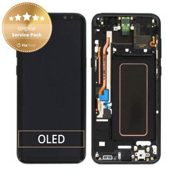 Samsung Galaxy S8 Plus G955F - LCD zaslon + zaslon osjetljiv na dodir + okvir (ponoćno crna) - GH97-20470A, GH97-20564A, GH97-20565A Originalni servisni paket