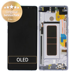 Samsung Galaxy Note 8 N950F - LCD zaslon + steklo na dotik + okvir (Orchid Grey) - GH97-21065C, GH97-21066C Genuine Service Pack