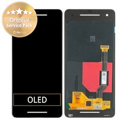 Google Pixel 2 G011A - LCD zaslon + steklo na dotik (Black) - 83H90233-00 Genuine Service Pack