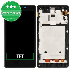 Xiaomi Redmi Note - LCD zaslon + steklo na dotik + okvir (Black) TFT