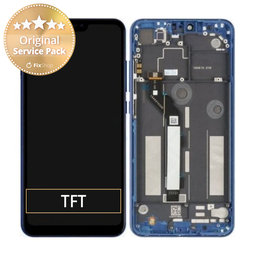 Xiaomi Mi 8 Lite - LCD zaslon + steklo na dotik + okvir (Blue) - 561010010033 Genuine Service Pack