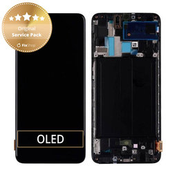 Samsung Galaxy A70 A705F - LCD zaslon + zaslon osjetljiv na dodir + okvir (crni) - GH82-19747A, GH82-19787A Originalni servisni paket