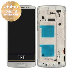 Motorola Moto G6 XT1925 - LCD zaslon + steklo na dotik + okvir (Silver) - 5D68C10108 Genuine Service Pack