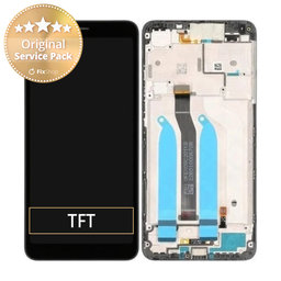 Xiaomi Redmi 6, Redmi 6A - LCD zaslon + steklo na dotik + okvir (Black) - 560610038033 Genuine Service Pack