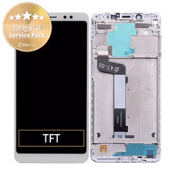 Xiaomi Redmi Note 5 Pro - LCD zaslon + steklo na dotik + okvir (White) - 560410020033 Genuine Service Pack