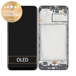 Samsung Galaxy M30s M307F - LCD zaslon + steklo na dotik + okvir (Opal Black) - GH82-21266A, GH82-21265A Genuine Service Pack