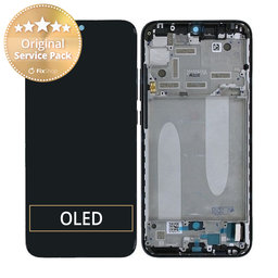 Xiaomi Mi A3 - LCD zaslon + steklo na dotik + okvir (Black) - 5606101260B6 Genuine Service Pack