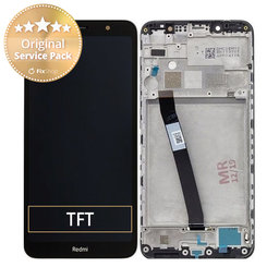 Xiaomi Redmi 7A - LCD zaslon + steklo na dotik + okvir (Matte Black) - 560610127000, 560610122000 Genuine Service Pack