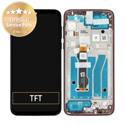 Motorola Moto G8 Plus - LCD zaslon + steklo na dotik + okvir (Dark Red) - 5D68C15529 Genuine Service Pack