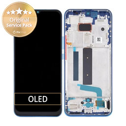 Xiaomi Mi 10 Lite - LCD zaslon + steklo na dotik + okvir (Aurora Blue) - 56000300J900 Genuine Service Pack