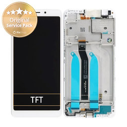 Xiaomi Redmi 6, Redmi 6A - LCD zaslon + steklo na dotik + okvir (White) - 560410028033 Genuine Service Pack