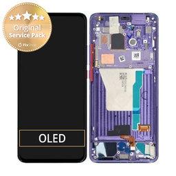 Xiaomi PocoPhone F2 Pro - LCD zaslon + steklo na dotik + okvir (električno vijoličen) - 56000F0J1100 Genuine Service Pack