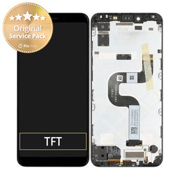 Xiaomi Mi A2 - LCD zaslon + steklo na dotik + okvir (Black) - 5606100530B6 Genuine Service Pack