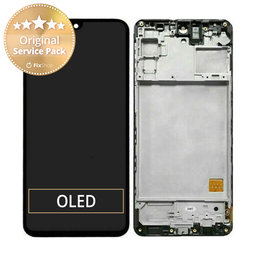 Samsung Galaxy M31s M317F - LCD zaslon + steklo na dotik + okvir (Mirage Black) - GH81-13736A, GH82-23774A, GH82-24114A Genuine Service Pack