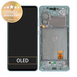 Samsung Galaxy S20 FE 5G G781B - LCD zaslon + steklo na dotik + okvir (Cloud Mint) - GH82-24214D, GH82-24215D Genuine Service Pack