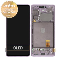 Samsung Galaxy S20 FE 5G G781B - LCD zaslon + zaslon osjetljiv na dodir + okvir (Cloud Lavender) - GH82-24214C, GH82-24215C, GH82-29056C Originalni servisni paket