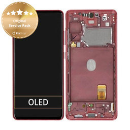 Samsung Galaxy S20 FE 5G G781B - LCD zaslon + zaslon osjetljiv na dodir + okvir (Cloud Red) - GH82-24214E, GH82-24215E, GH82-29056E Originalni servisni paket