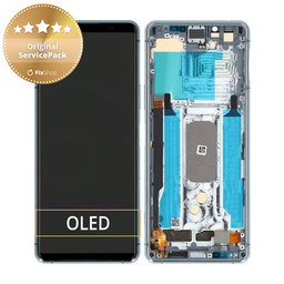 Sony Xperia 5 II - LCD zaslon + steklo na dotik + okvir (Grey) - A5024933A Genuine Service Pack