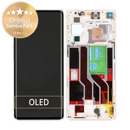 Oppo Find X3 Neo - LCD zaslon + zaslon osjetljiv na dodir + okvir (Galactic Silver) - 4906178 Originalni servisni paket