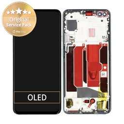 OnePlus Nord - LCD zaslon + zaslon osjetljiv na dodir + okvir (plavi mramor) - 2011100197 Originalni servisni paket