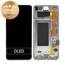 Samsung Galaxy S10 G973F - LCD zaslon + zaslon osjetljiv na dodir + okvir (srebrni) - GH82-18850G, GH82-18835G Genuine Service Pack