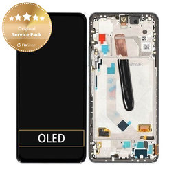 Xiaomi Mi 11i - LCD zaslon + zaslon osjetljiv na dodir + okvir (Cosmic Black) - 5600030K1100 Genuine Service Pack