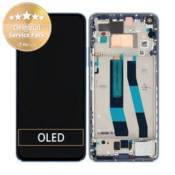 Xiaomi 11 Lite 5G NE 2109119DG 2107119DC - LCD zaslon + steklo na dotik + okvir (Bubblegum Blue) - 5600050K9D00 Genuine Service Pack