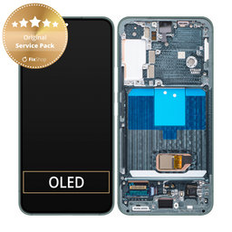 Samsung Galaxy S22 S901B - LCD zaslon + zaslon osjetljiv na dodir + okvir (zeleni) - GH82-27520C, GH82-27521C Originalni servisni paket