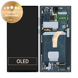 Samsung Galaxy S22 Ultra S908B - LCD zaslon + zaslon osjetljiv na dodir + okvir (zeleni) - GH82-27489D, GH82-27488D Originalni servisni paket