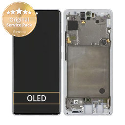 Samsung Galaxy A71 5G A716B - LCD zaslon + steklo na dotik + okvir (Prism Cube Sliver) - GH82-22804B Genuine Service Pack