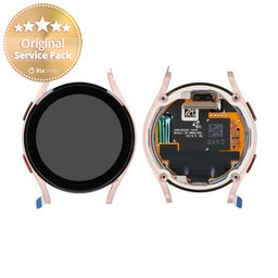 Samsung Galaxy Watch 4 40 mm R865 - LCD zaslon + zaslon osjetljiv na dodir + okvir (ružičasto zlato) - GH97-26411D Originalni servisni paket