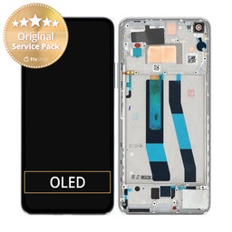 Xiaomi 11 Lite 5G NE 2109119DG 2107119DC - LCD zaslon + steklo na dotik + okvir (Snowflake White) - 5600040K9D00 Genuine Service Pack