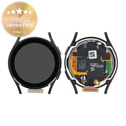 Samsung Galaxy Watch 4 40 mm R865 - LCD zaslon + zaslon osjetljiv na dodir + okvir (crni) - GH82-28815A Originalni servisni paket