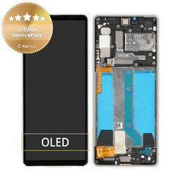 Sony Xperia 10 IV XQCC54 - LCD zaslon + zaslon osjetljiv na dodir + okvir (bijeli) - A5047174A Originalni servisni paket