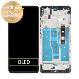 Motorola Moto G82 5G XT2225 - LCD zaslon + steklo na dotik + okvir (Stardust White) - 5D68C20277 Genuine Service Pack