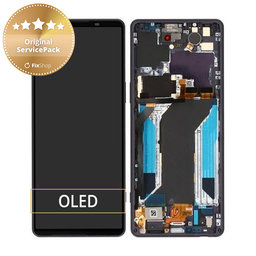 Sony Xperia 1 IV XQCT54 - LCD zaslon + zaslon osjetljiv na dodir (ljubičasto) - A5046144A Originalni servisni paket