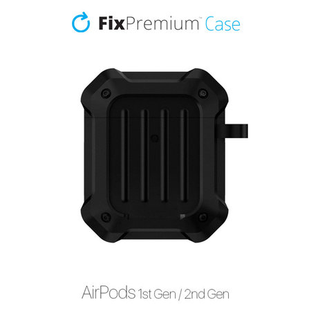 FixPremium - Maska Unbreakable za AirPods 1 & 2, crna