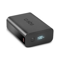 SBS - PowerBank z LCD 20.000 mAh, USB, USB-C PowerDelivery 20W, črna