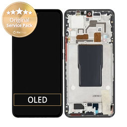 Xiaomi 12T Pro 22081212UG - LCD zaslon + zaslon osjetljiv na dodir + okvir (crni) - 560003L12U00 Originalni servisni paket