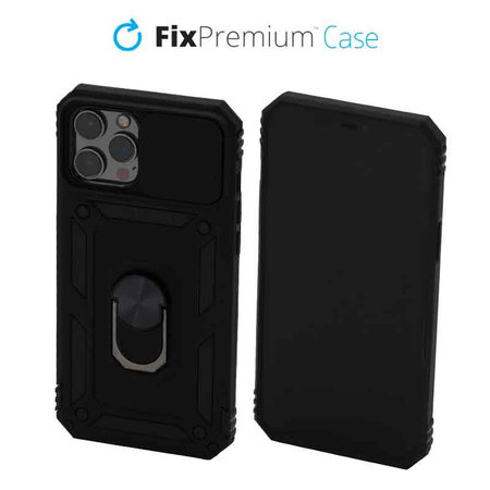 FixPremium - Maska CamShield za iPhone 12 Pro Max, crna