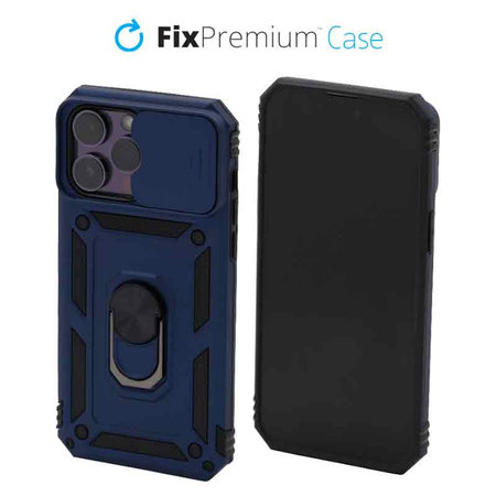 FixPremium - CamShield ovitek za iPhone 14 Pro Max, moder