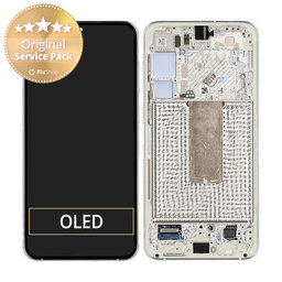 Samsung Galaxy S23 Plus S916B - LCD zaslon + steklo na dotik + okvir (krem) - GH82-30478B, GH82-30476B, GH82-30477B Genuine Service Pack