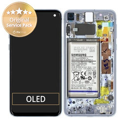 Samsung Galaxy S10e G970F - LCD zaslon + zaslon osjetljiv na dodir + okvir + baterija (Prism Blue) - GH82-18843C, GH82-18843A Originalni servisni paket