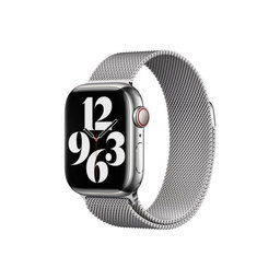 FixPremium - Remen Milanese Loop za Apple Watch (42, 44, 45 i 49 mm), srebrni