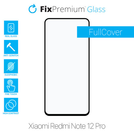 FixPremium FullCover Glass - Kaljeno staklo za Xiaomi Redmi Note 12 Pro